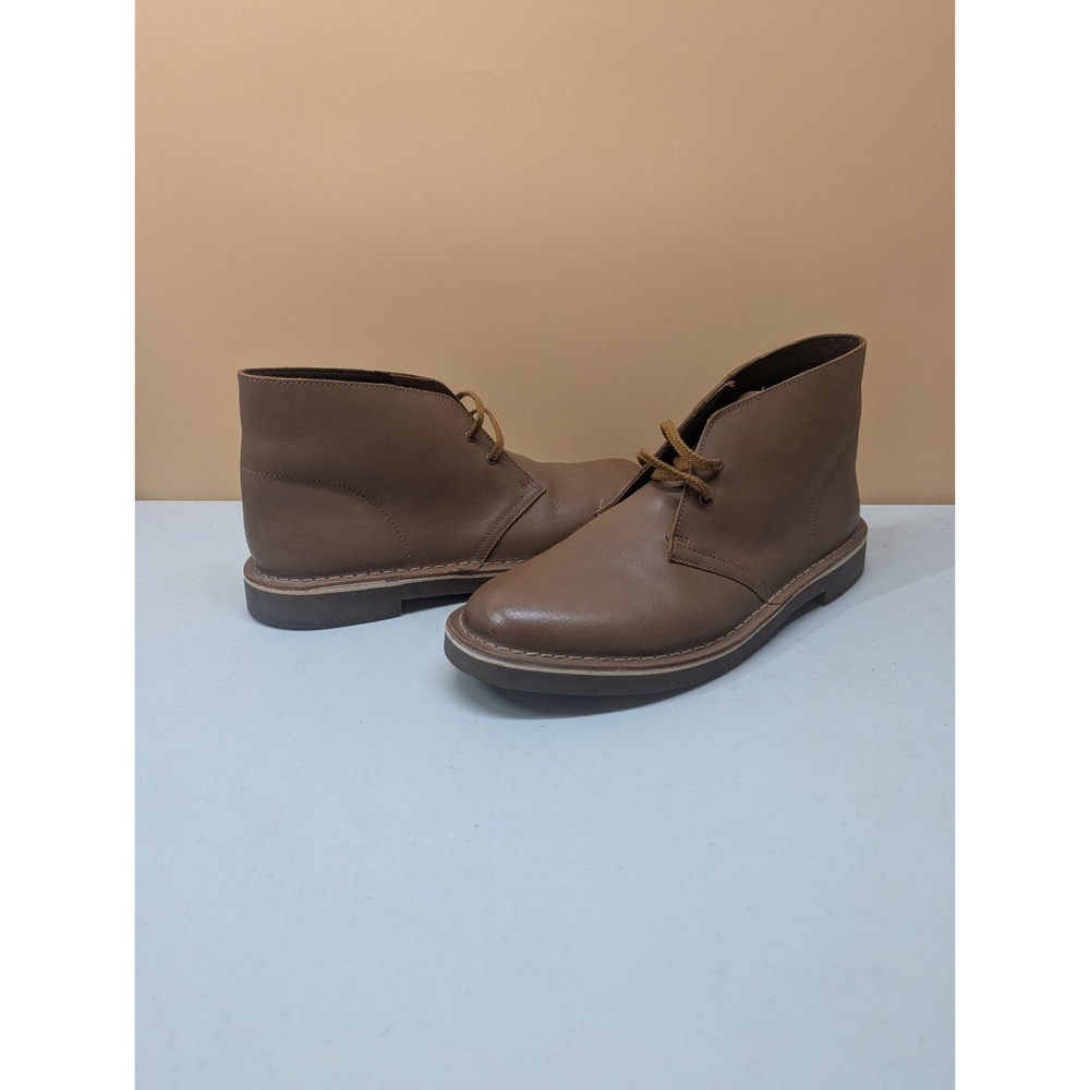 Clarks Shepton Tan Leather Casual Chukka Desert Boots Size 9 Mens 26112317